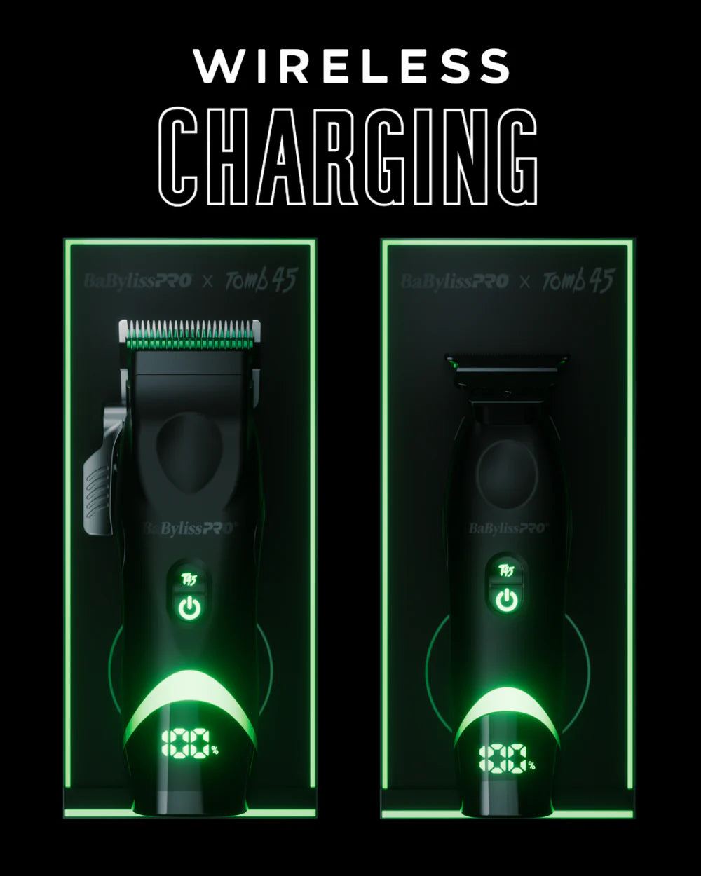 BaBylissPRO® x Tomb45® Clipper with Wireless Charging