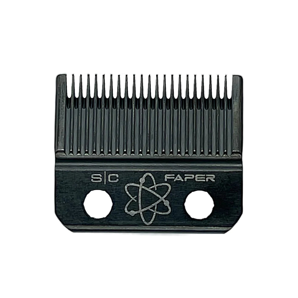 StyleCraft Replacement Fixed Black Diamond Carbon DLC Faper Hair Clipper Blade with Moving Black Diamond Carbon Slim Deep Tooth Cutter set