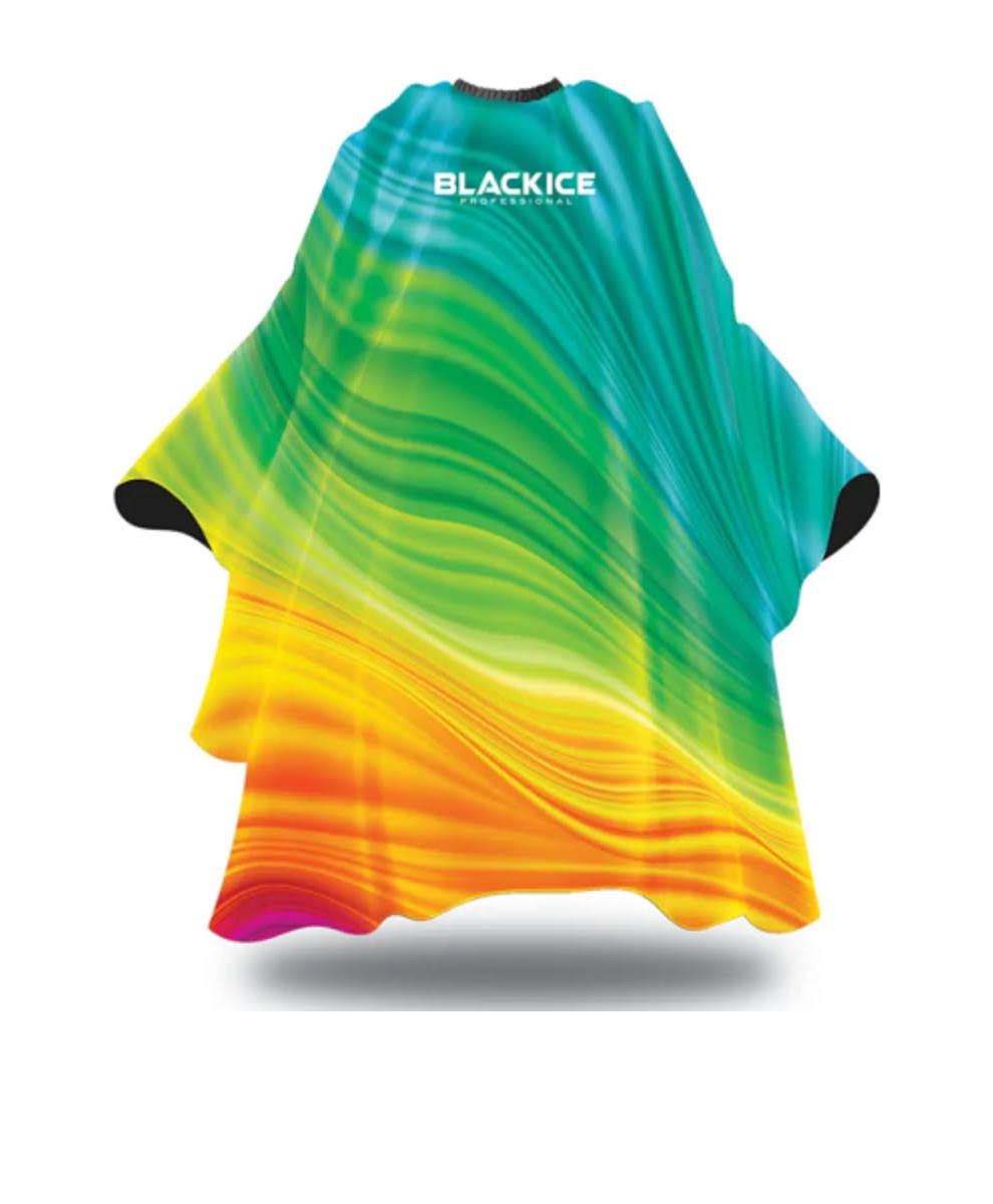 BLACK ICE PREMIUM GRAPHIC PATTERN BARBER CAPE [ BRILLIANT ]