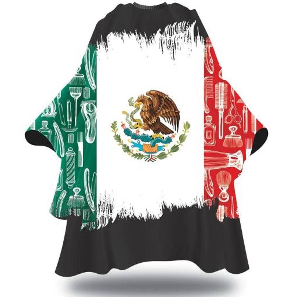 BLACK ICE PREMIUM GRAPHIC PATTERN BARBER CAPE [ LA PATRIA ]