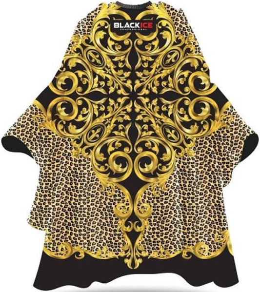 PREMIUM GRAPHIC PATTERN BARBER CAPE [ BAROQUE LEOPARD ]