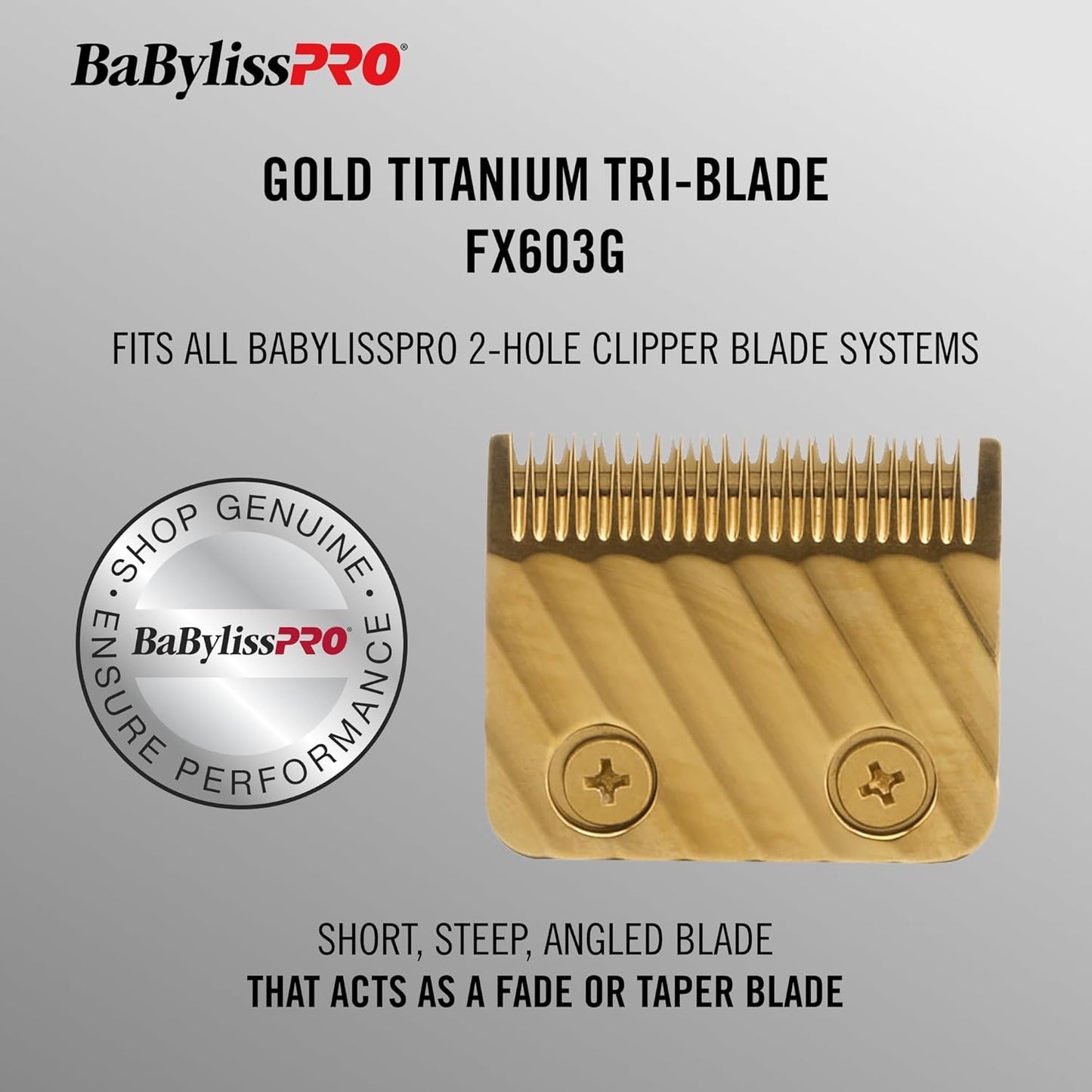 BaBylissPRO Gold Titanium Tri-Blade