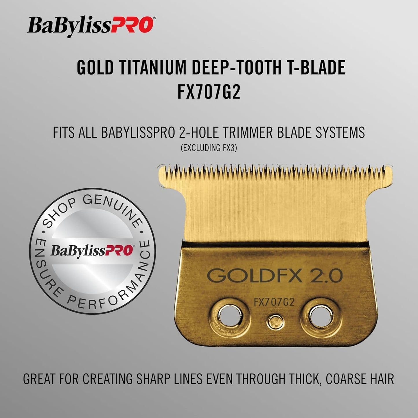 BaBylissPRO Gold Deep-Tooth T-Blade