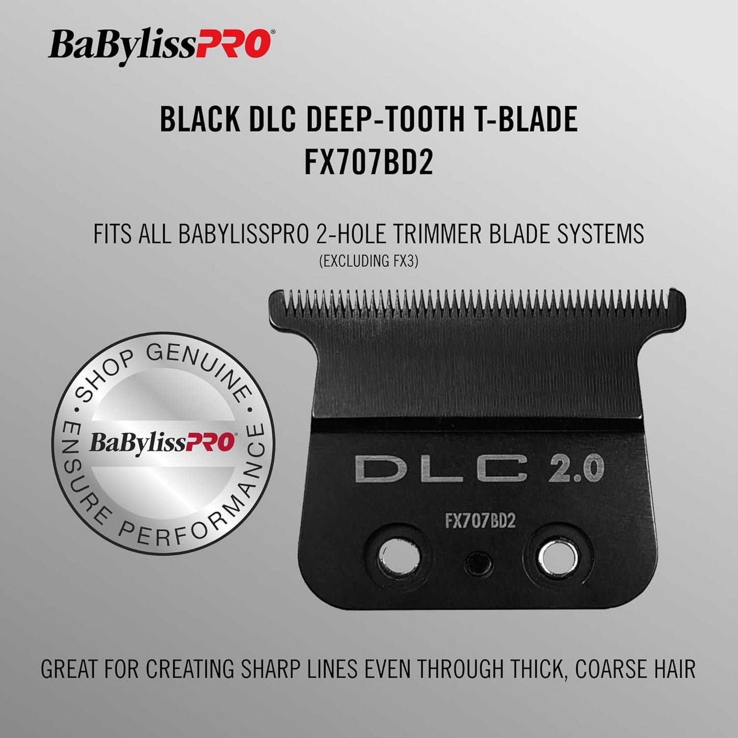BaBylissPRO Black DLC Deep-Tooth T-Blades