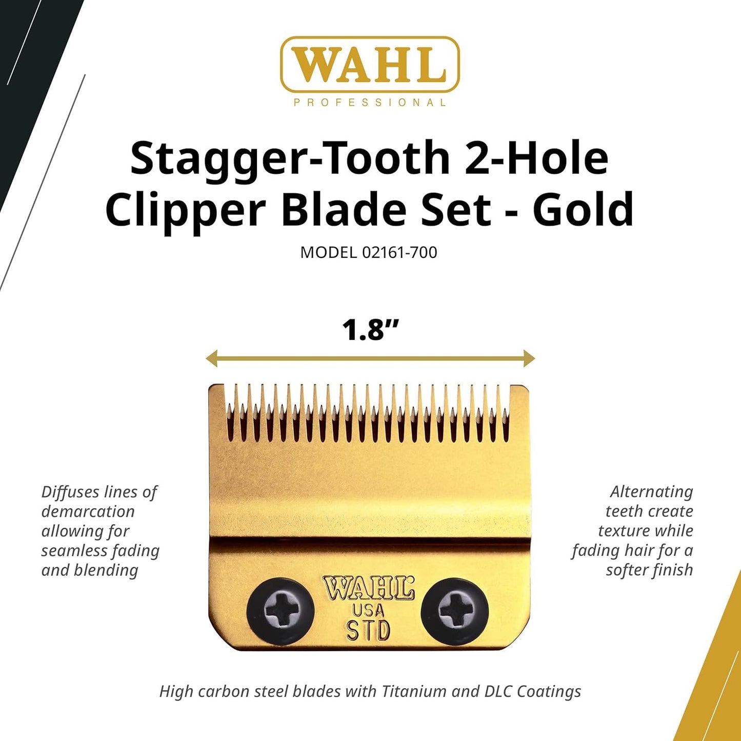 Wahl Professional Stagger Tooth Gold Blade