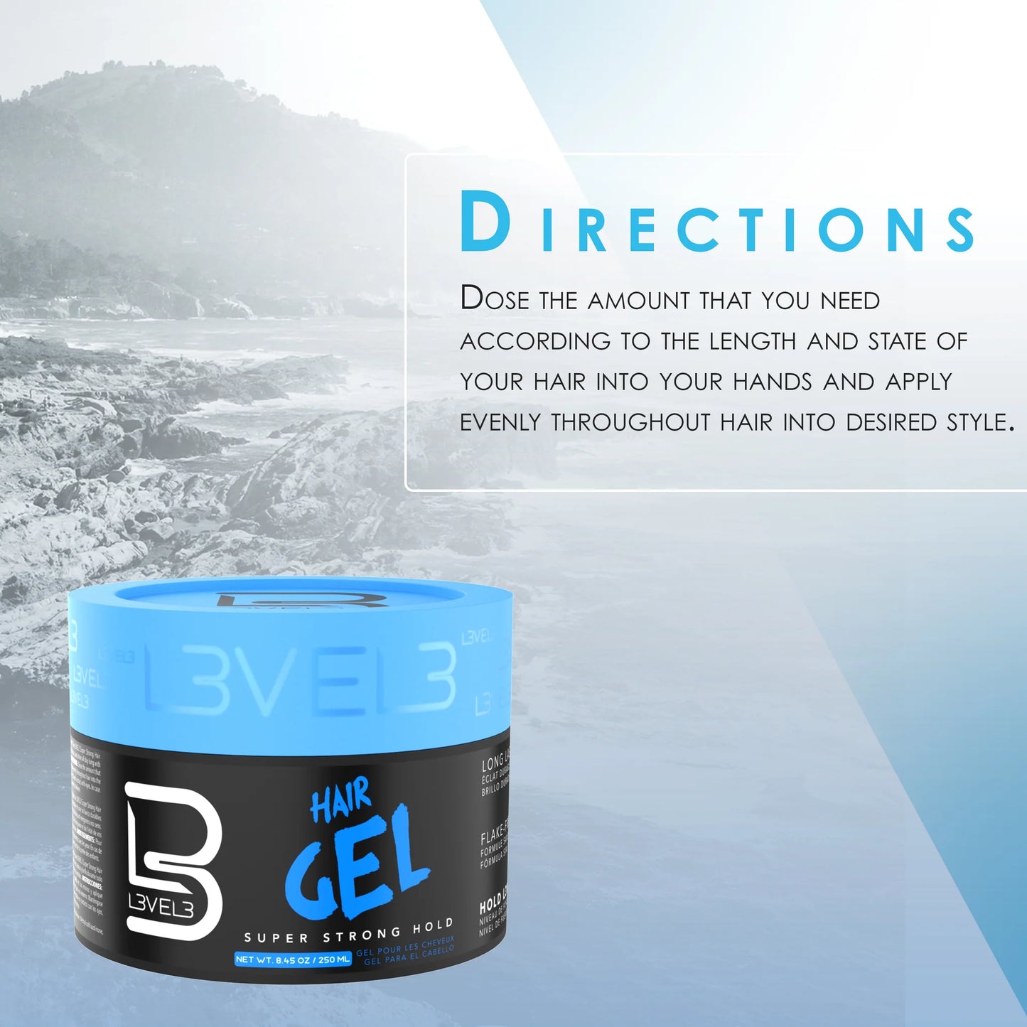 L3VEL3 Strong Hair Styling Gel