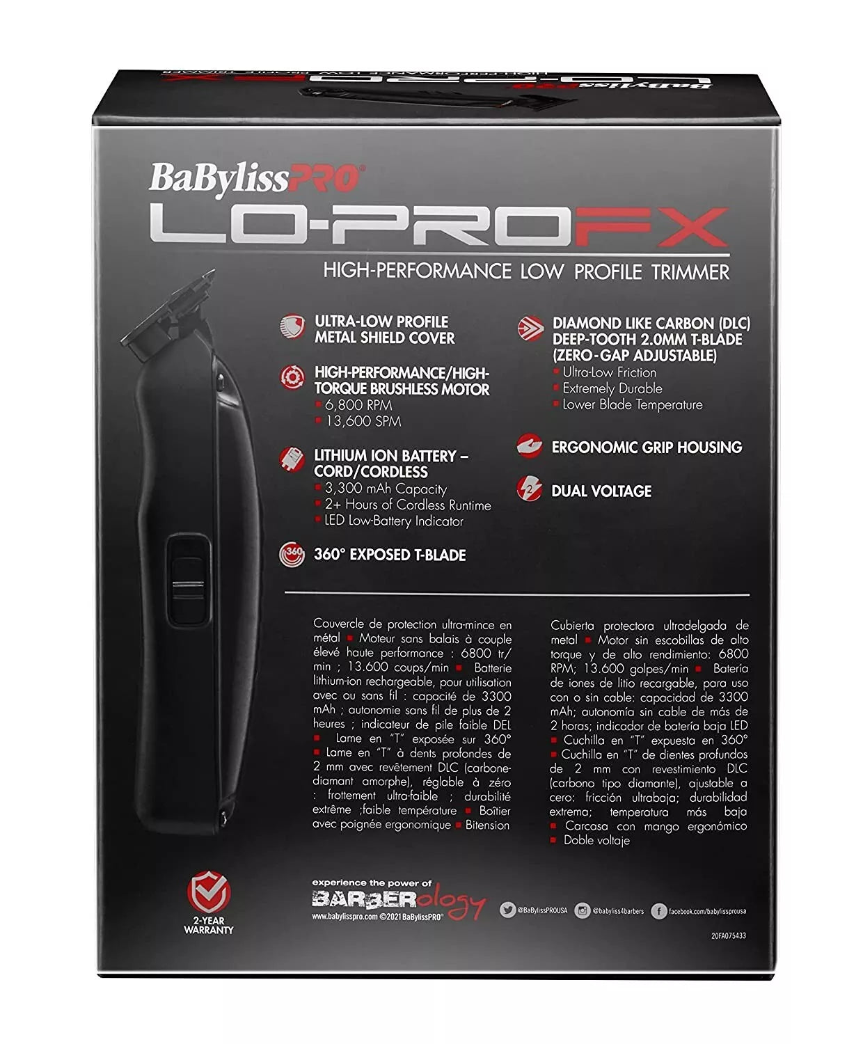 BaBylissPRO Lo-Pro FX Trimmer