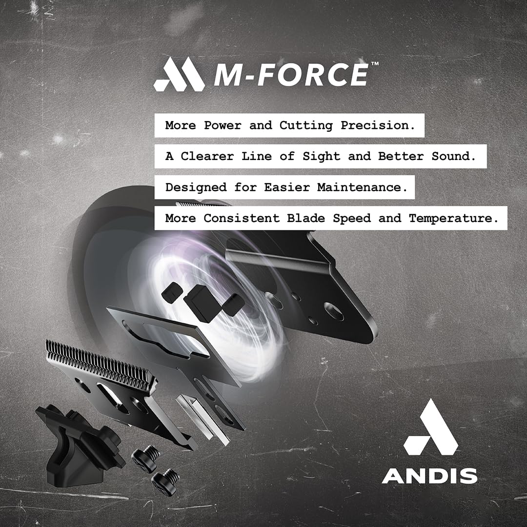 Andis  GTX-EXO M-Force Replacement Hair Cutting Blade, Deep Tooth, Zero-Gapped, Black